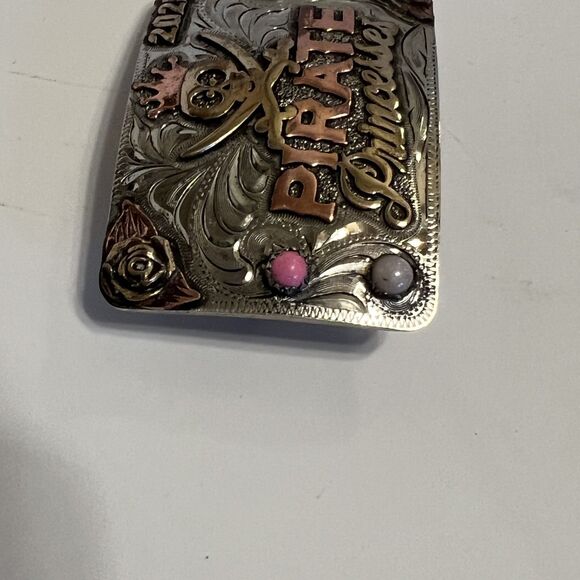 Rowdy Rose Pirate Princess Belt Buckle 2025 Western Cowgirl Skull Custom Pink main image 6